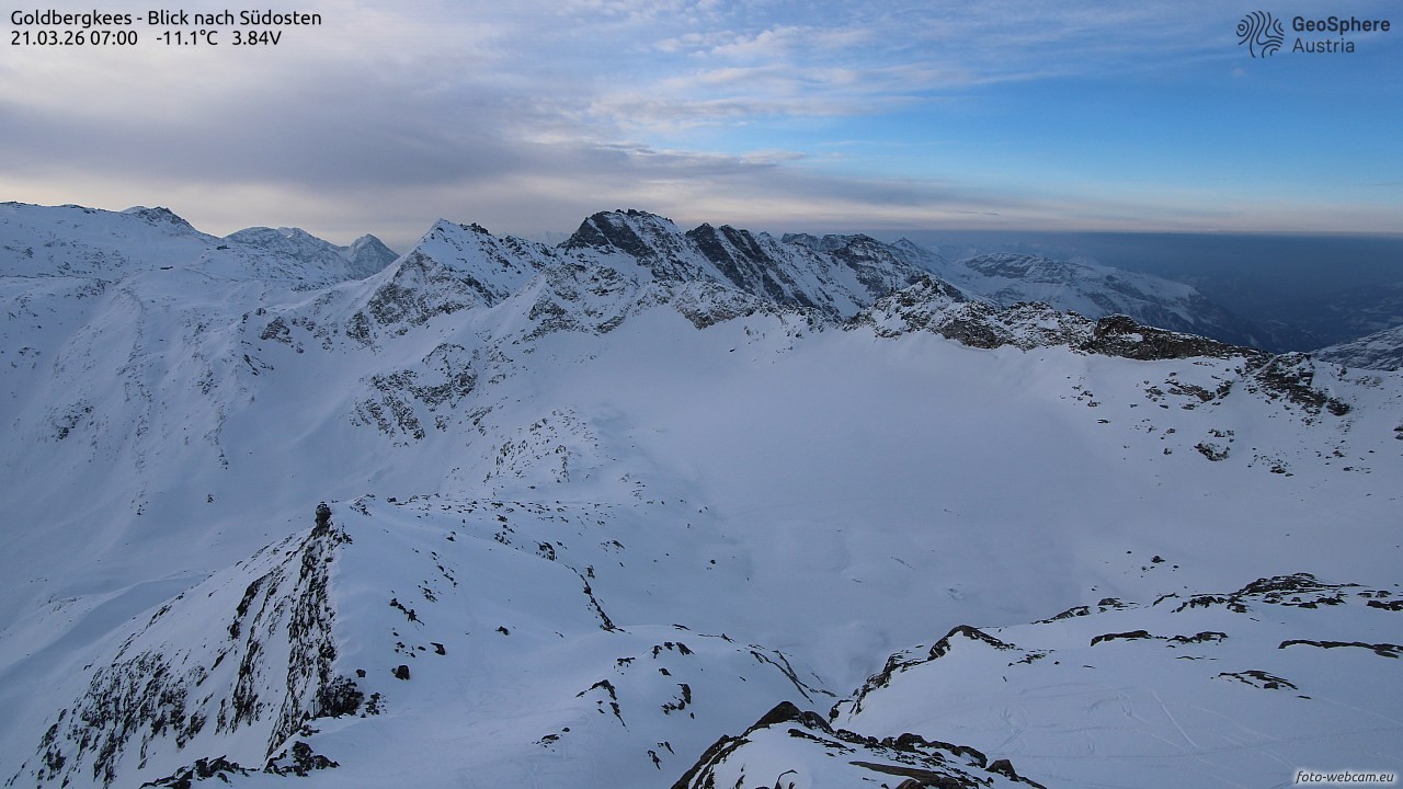 Archiv Foto Webcam Goldbergkees - Südost