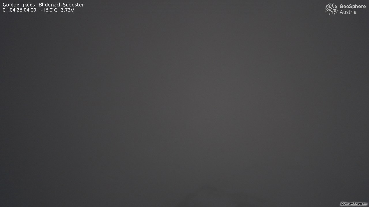 Archived image Webcam Goldbergkees - Southeast