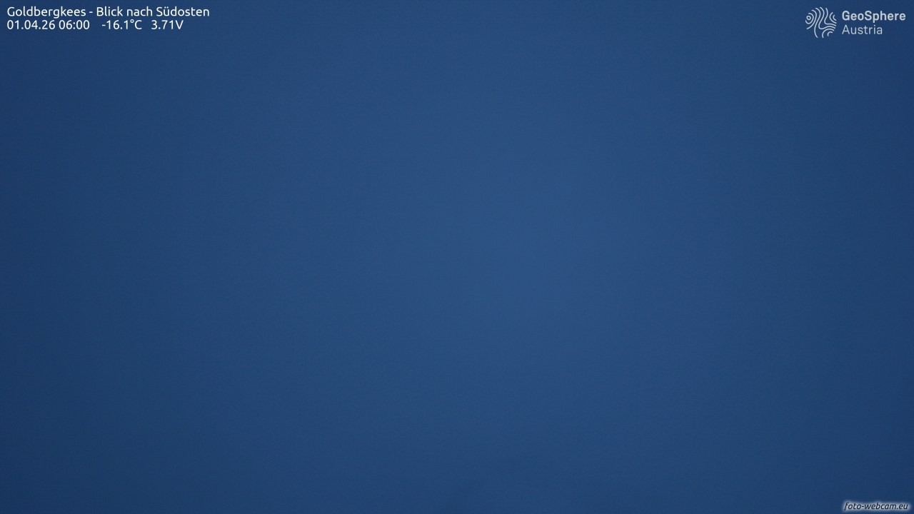 Archived image Webcam Goldbergkees - Southeast