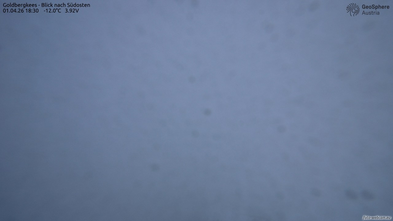 Archived image Webcam Goldbergkees - Southeast