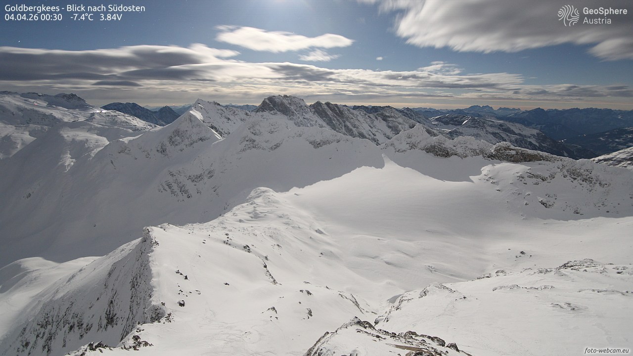 Archiv Foto Webcam Goldbergkees - Südost