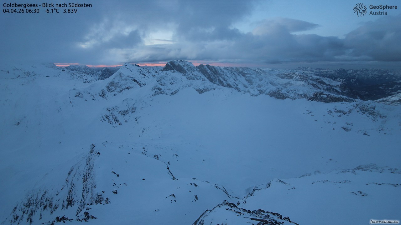 Archiv Foto Webcam Goldbergkees - Südost
