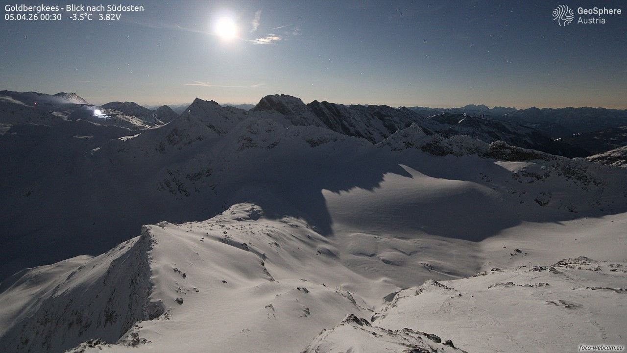 Archiv Foto Webcam Goldbergkees - Südost