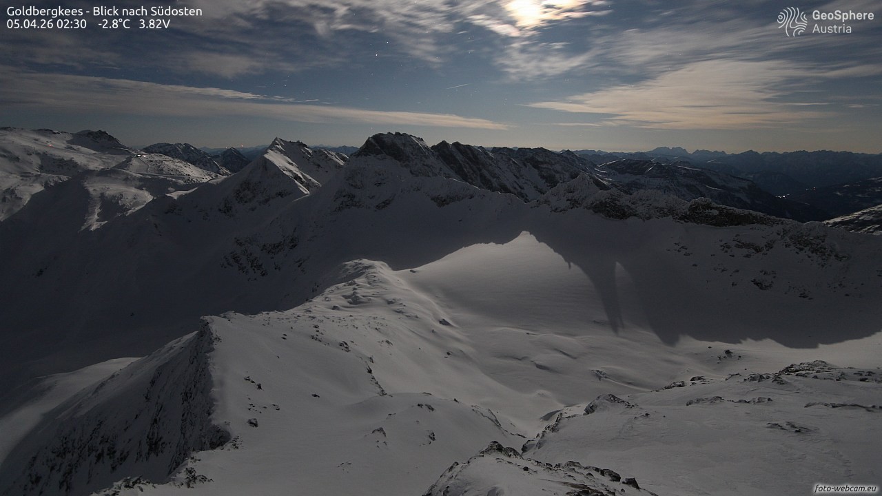 Archiv Foto Webcam Goldbergkees - Südost