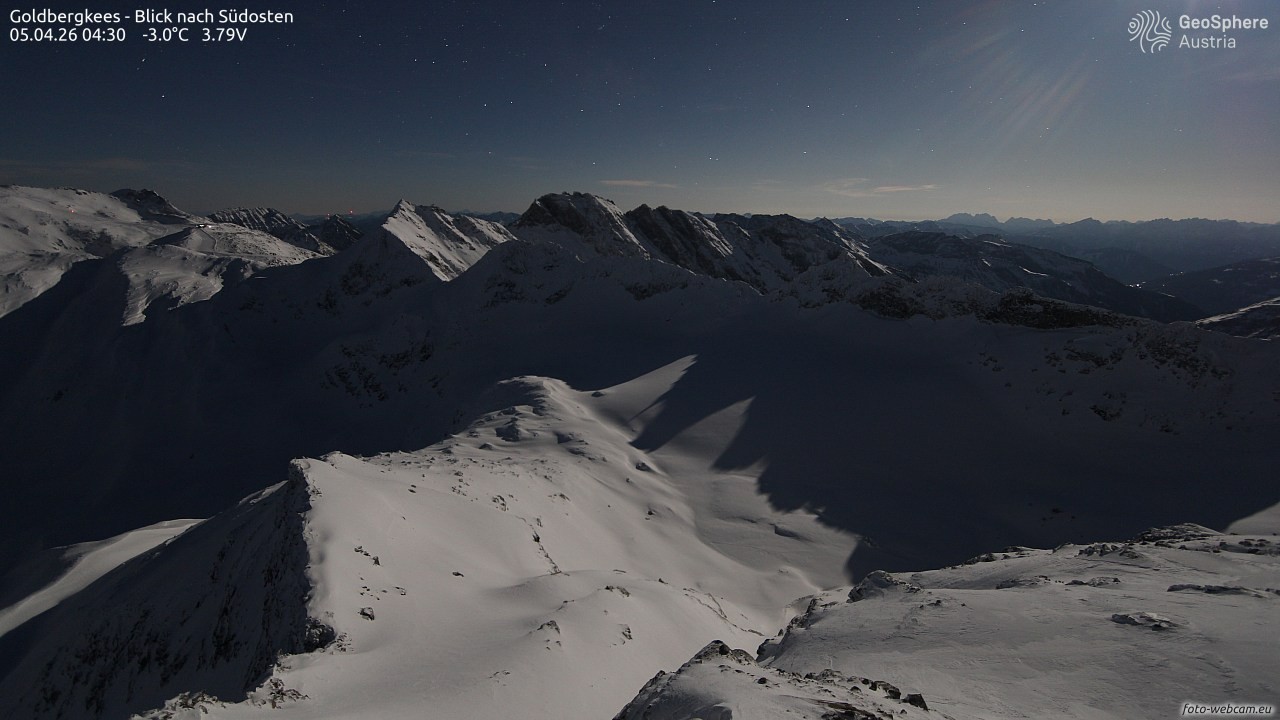 Archiv Foto Webcam Goldbergkees - Südost