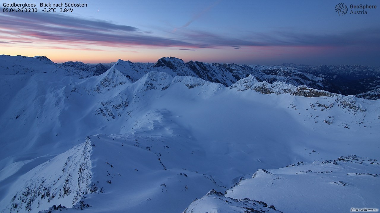 Archiv Foto Webcam Goldbergkees - Südost