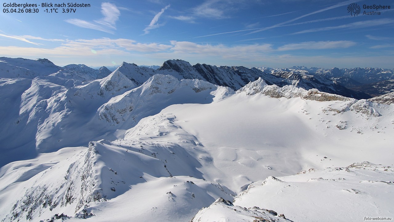 Archiv Foto Webcam Goldbergkees - Südost