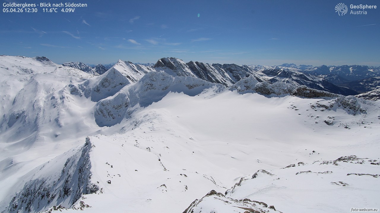 Archiv Foto Webcam Goldbergkees - Südost