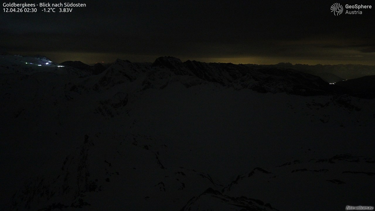 Archived image Webcam Goldbergkees - Southeast