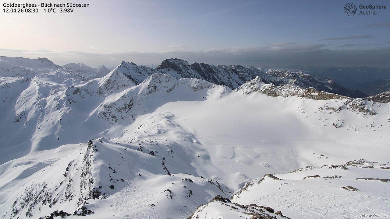 Archived image Webcam Goldbergkees - Southeast