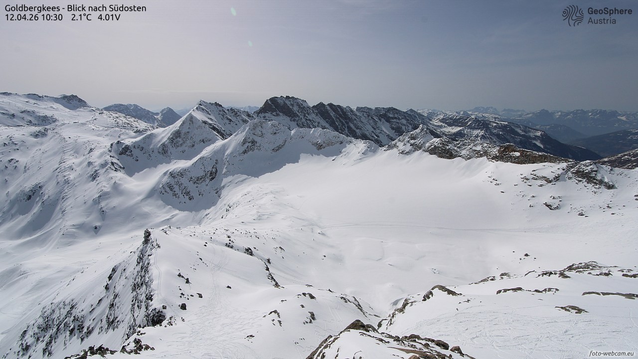 Archived image Webcam Goldbergkees - Southeast