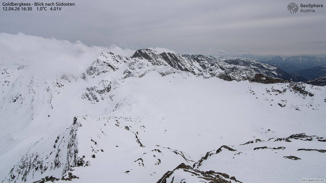 Archived image Webcam Goldbergkees - Southeast