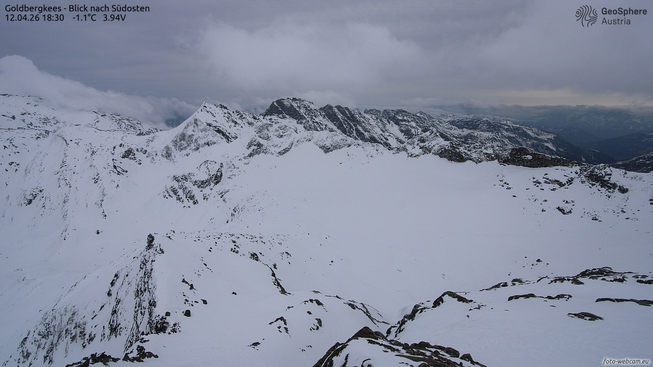 Archived image Webcam Goldbergkees - Southeast