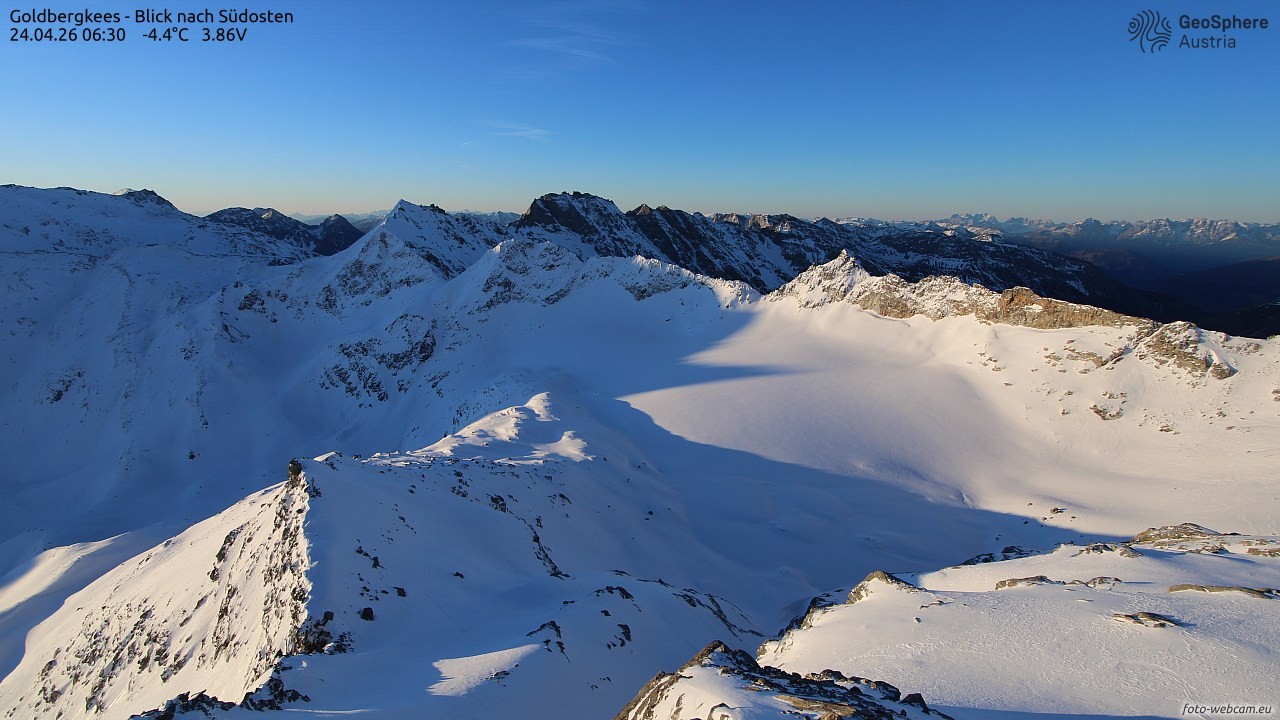 Archiv Foto Webcam Goldbergkees - Südost