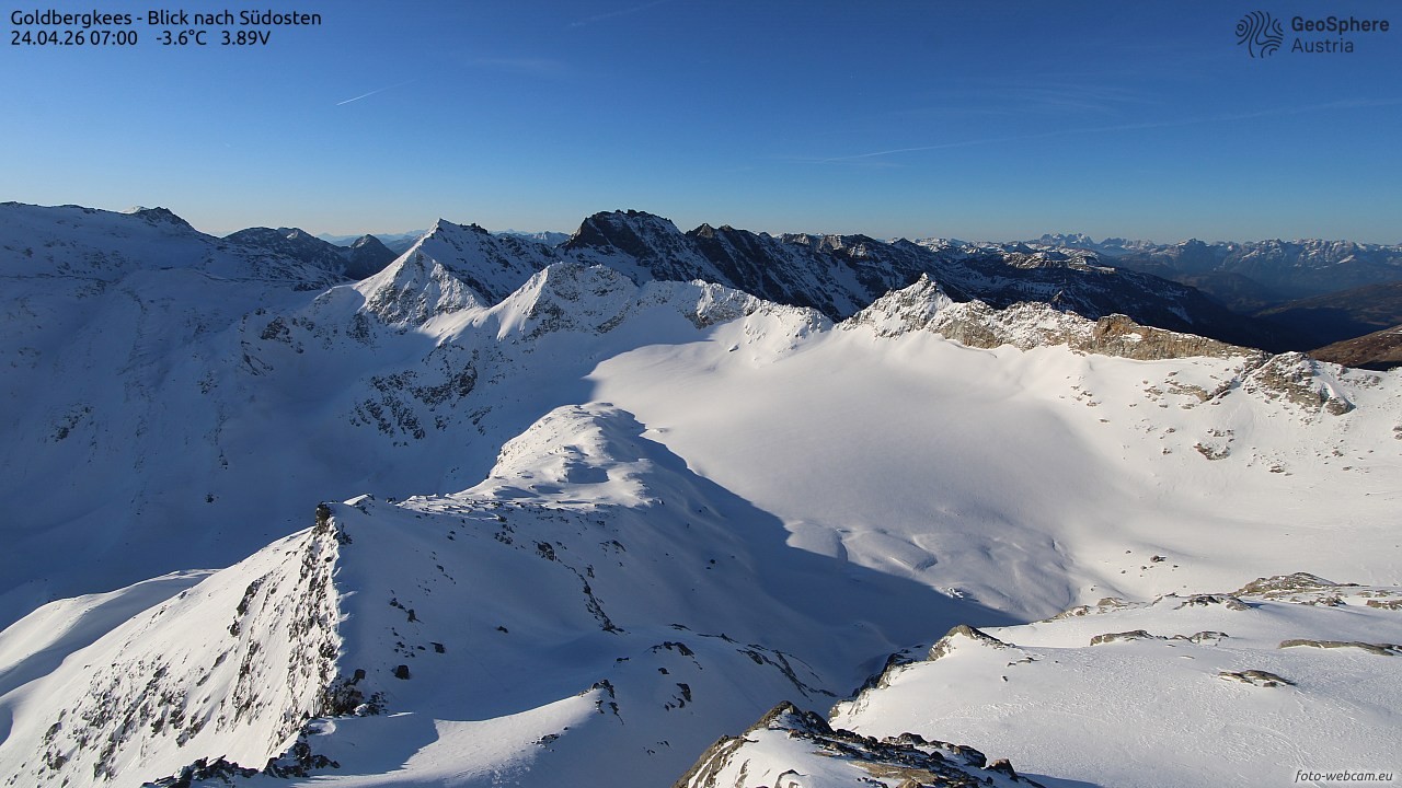 Archiv Foto Webcam Goldbergkees - Südost