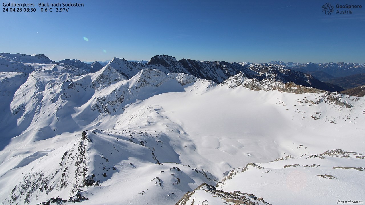Archiv Foto Webcam Goldbergkees - Südost