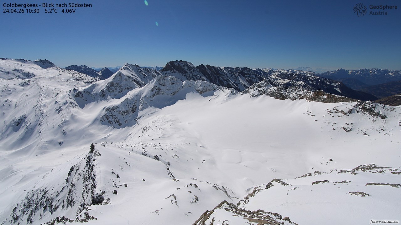 Archiv Foto Webcam Goldbergkees - Südost