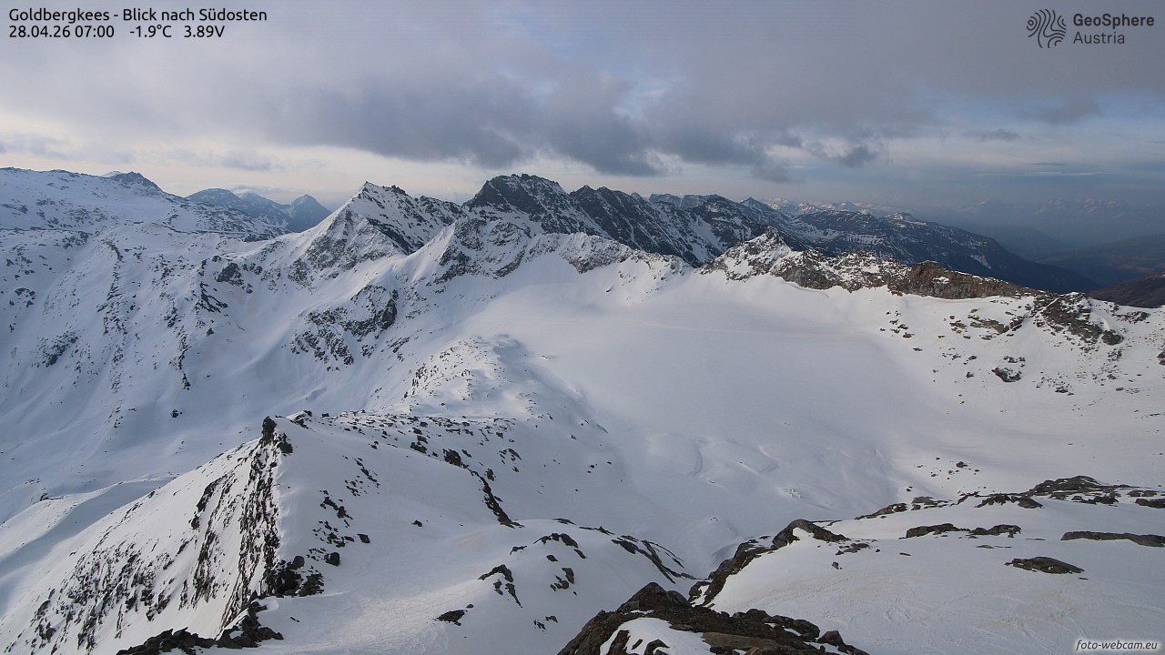 Archiv Foto Webcam Goldbergkees - Südost