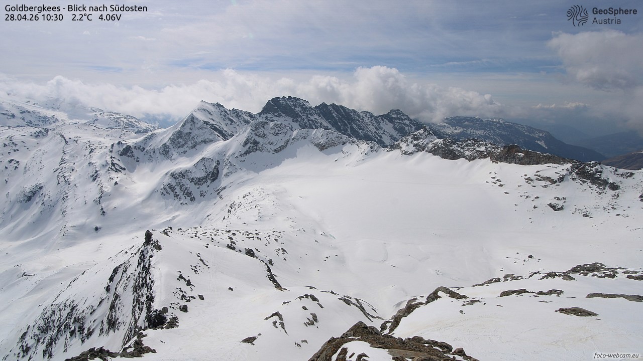 Archiv Foto Webcam Goldbergkees - Südost