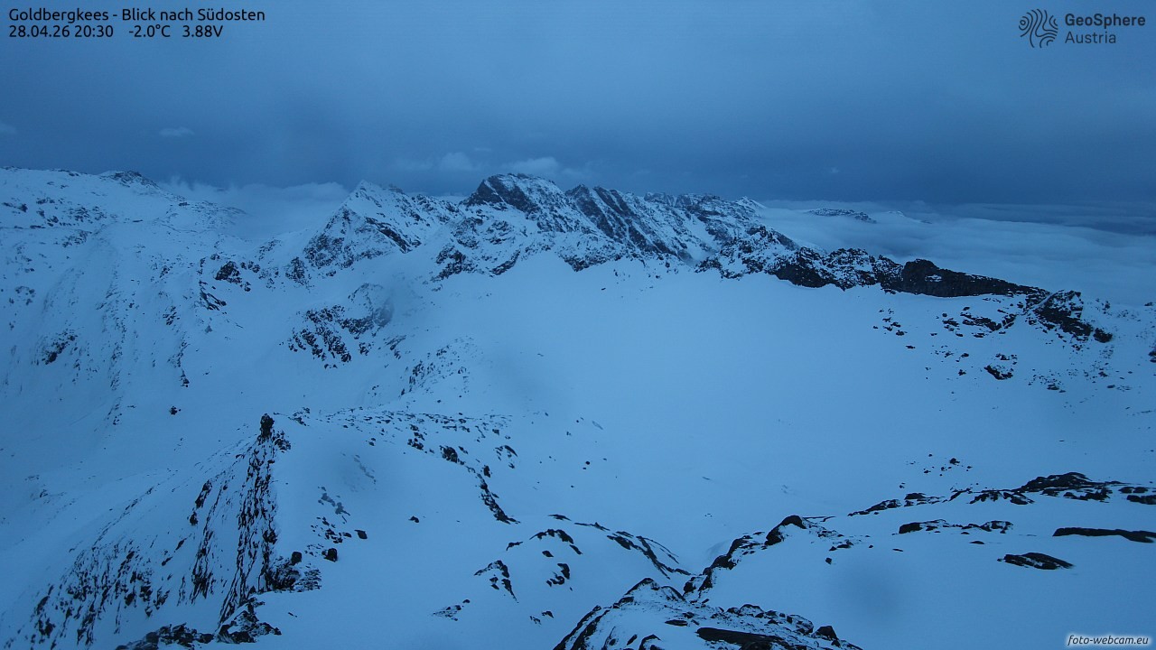 Archiv Foto Webcam Goldbergkees - Südost