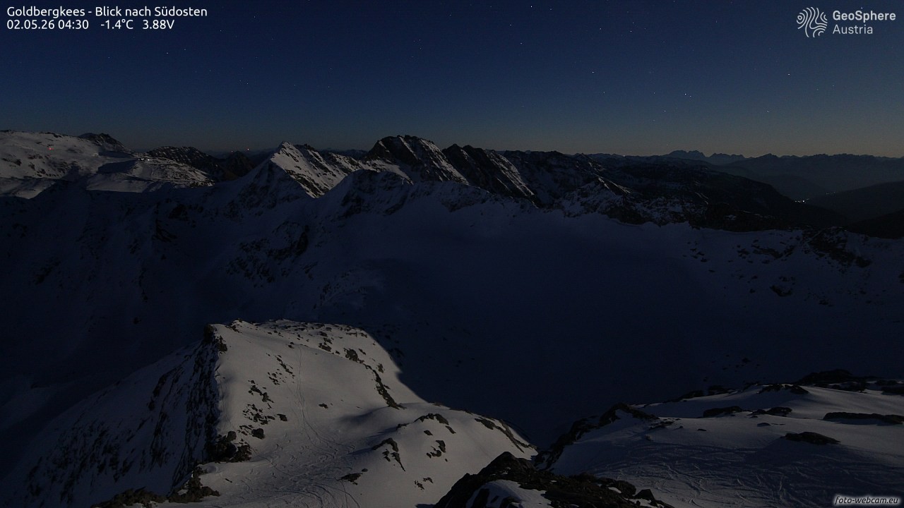 Archiv Foto Webcam Goldbergkees - Südost