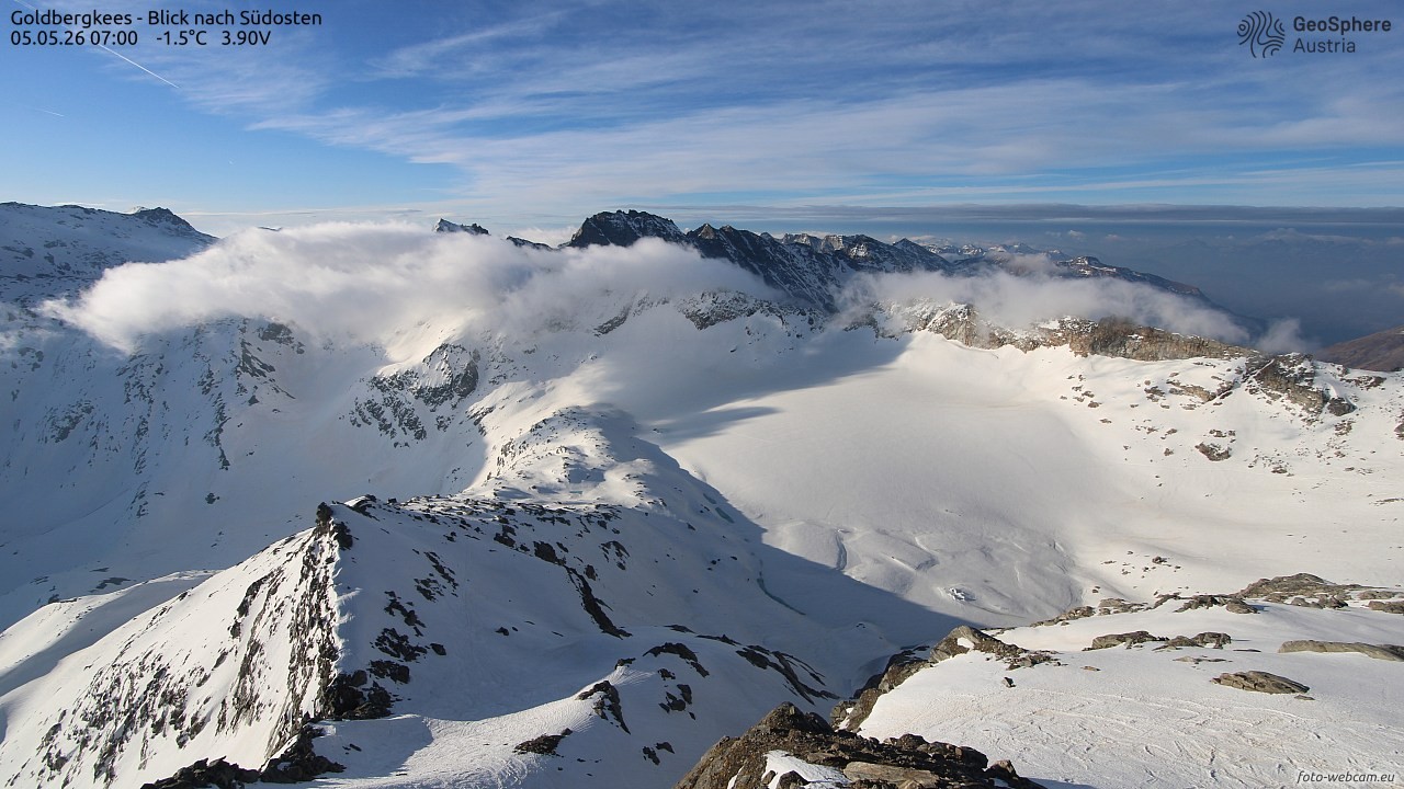 Archiv Foto Webcam Goldbergkees - Südost