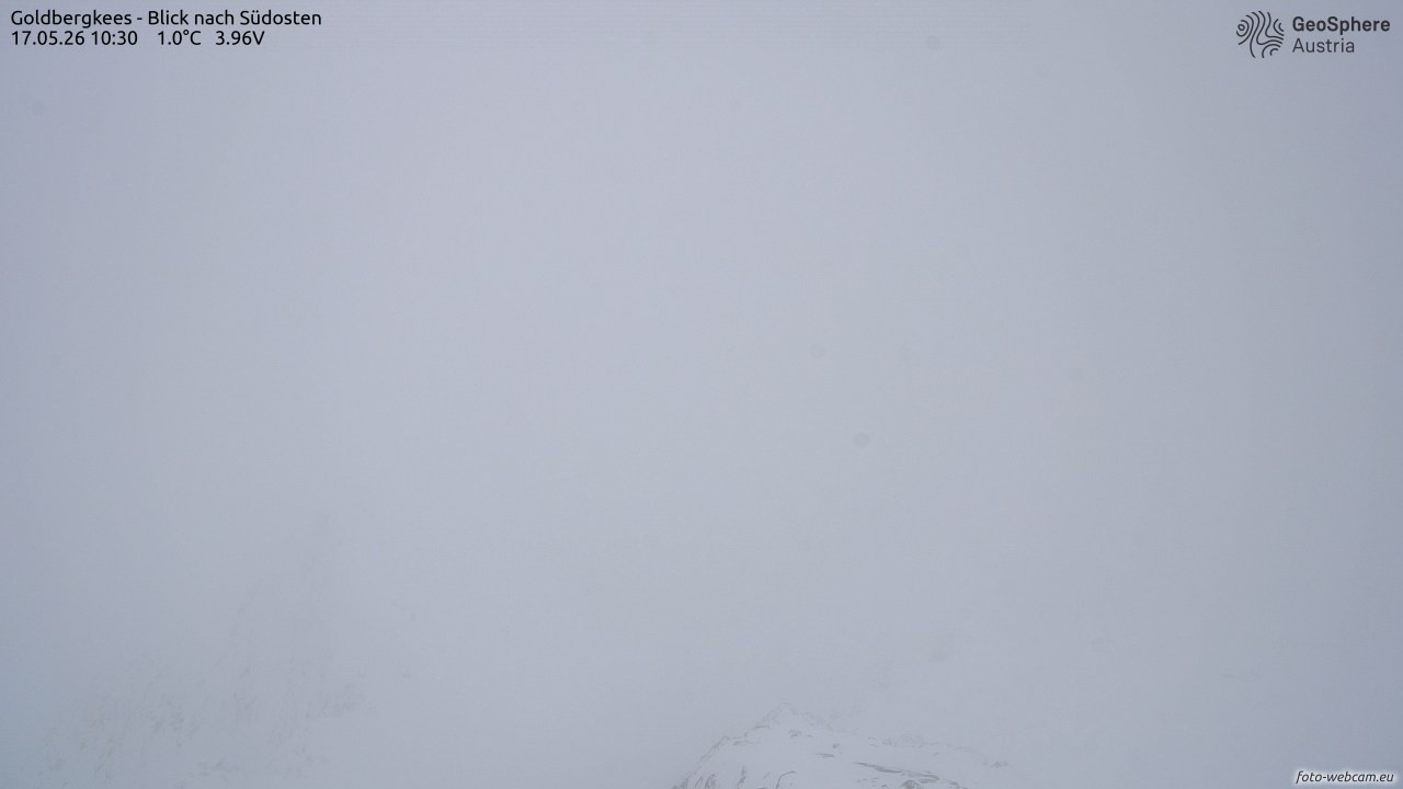 Archived image Webcam Goldbergkees - Southeast