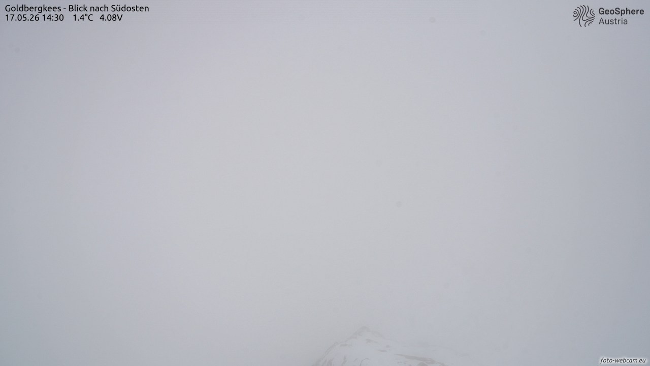 Archived image Webcam Goldbergkees - Southeast