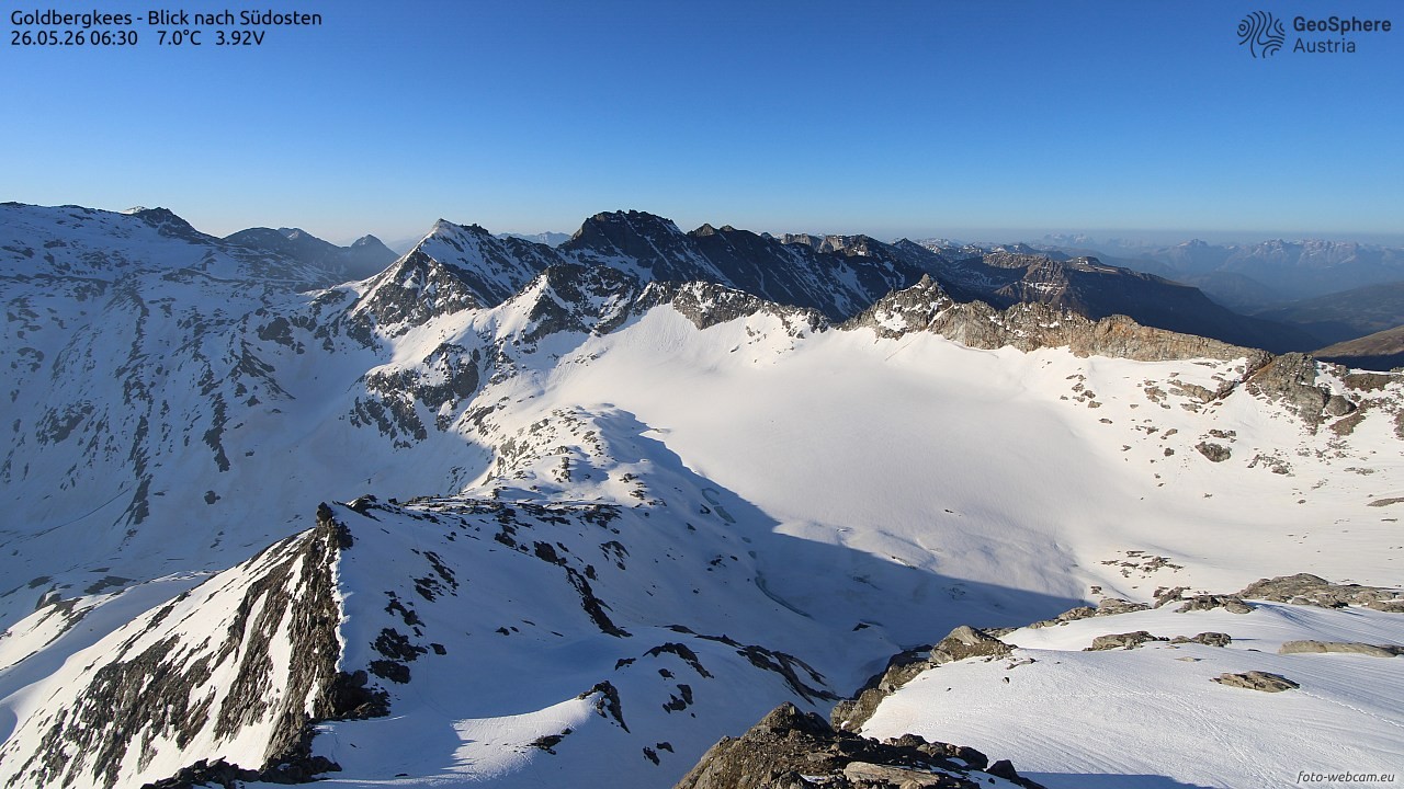 Archiv Foto Webcam Goldbergkees - Südost