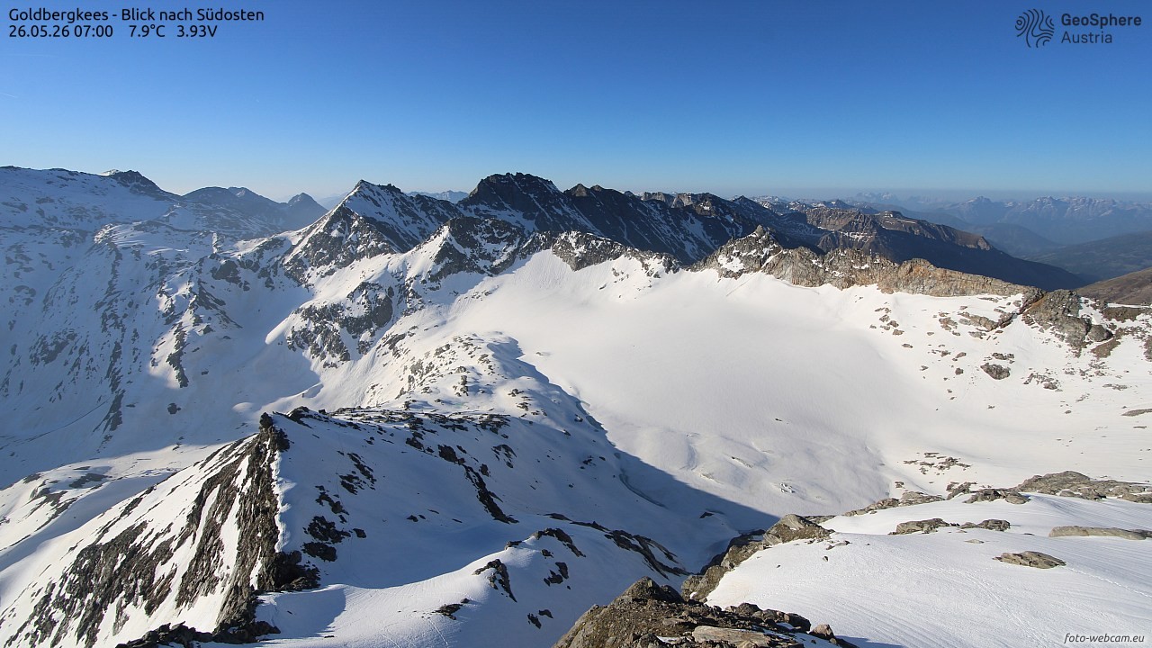Archiv Foto Webcam Goldbergkees - Südost
