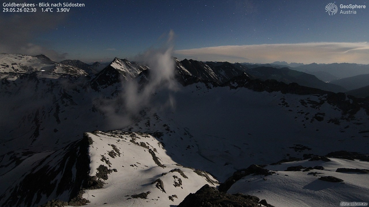 Archiv Foto Webcam Goldbergkees - Südost