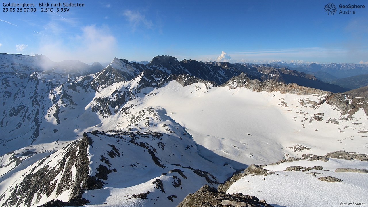 Archiv Foto Webcam Goldbergkees - Südost