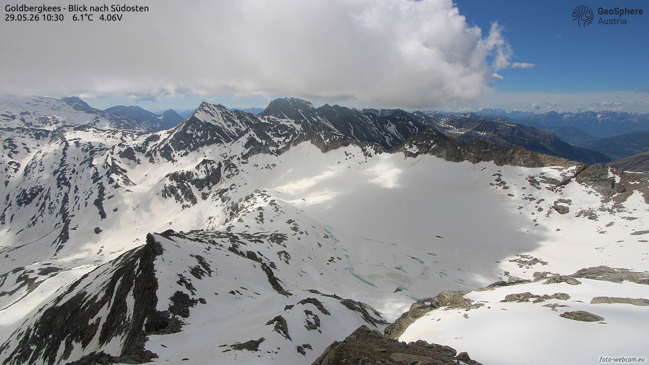 Archiv Foto Webcam Goldbergkees - Südost