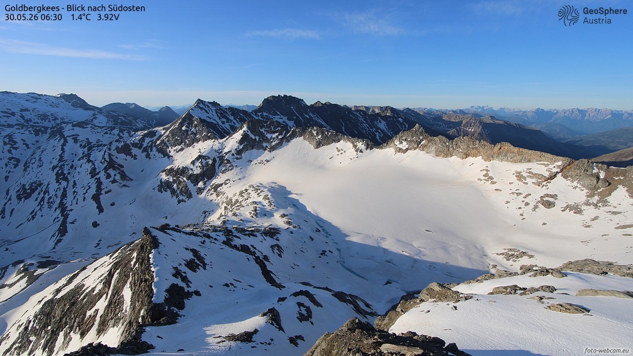 Archiv Foto Webcam Goldbergkees - Südost