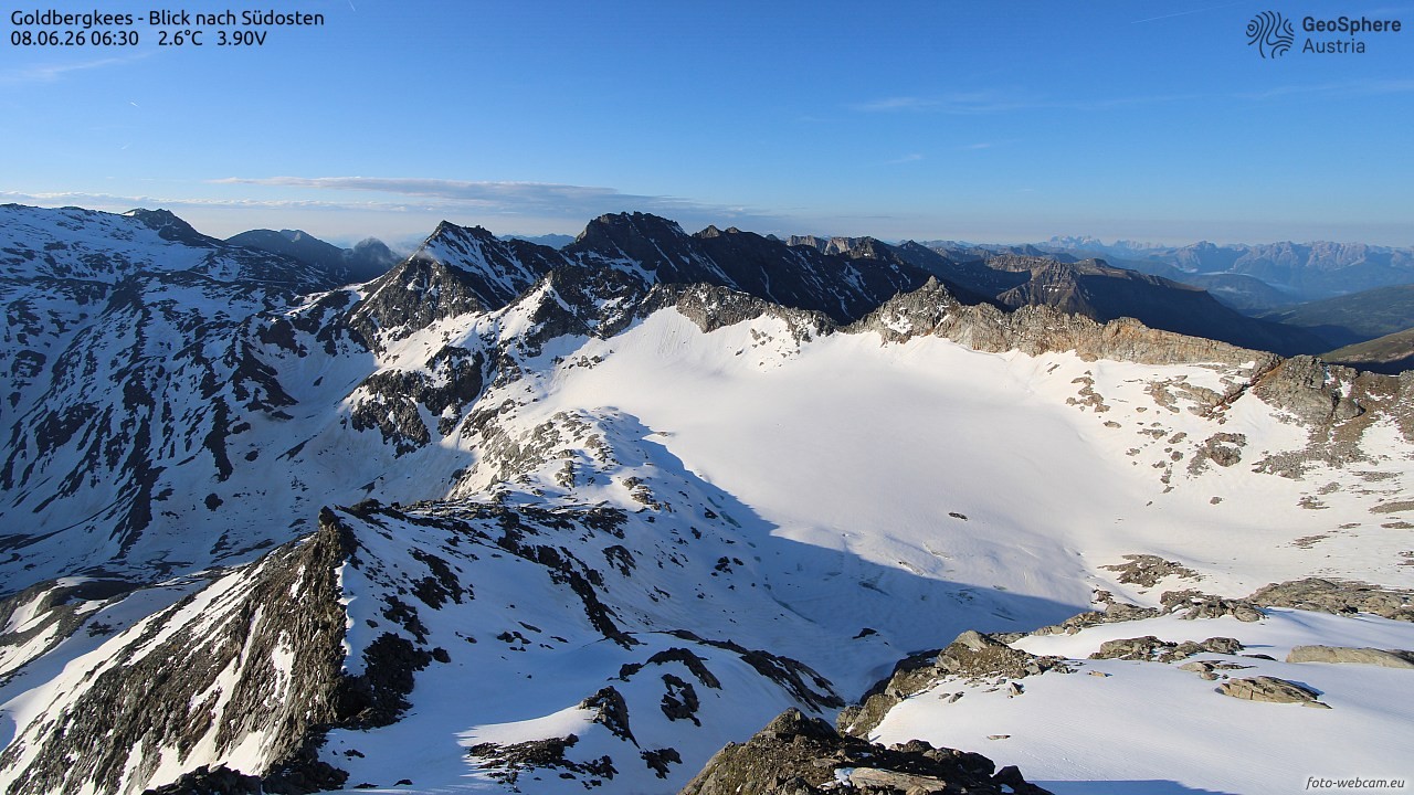 Archiv Foto Webcam Goldbergkees - Südost