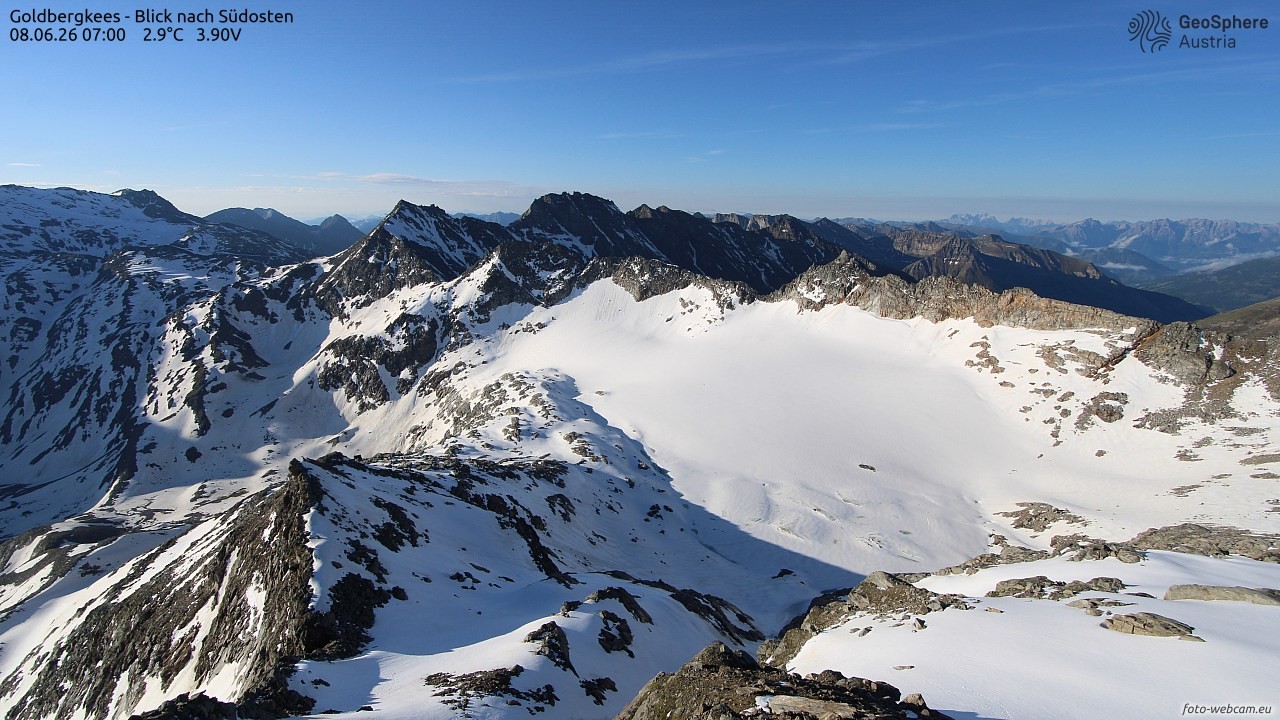 Archiv Foto Webcam Goldbergkees - Südost