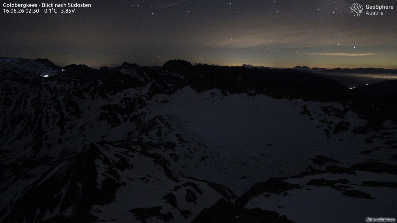 Archived image Webcam Goldbergkees - Southeast