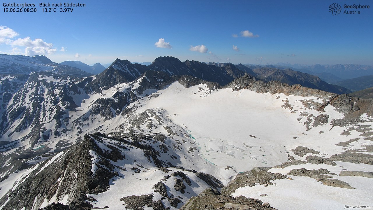 Archiv Foto Webcam Goldbergkees - Südost