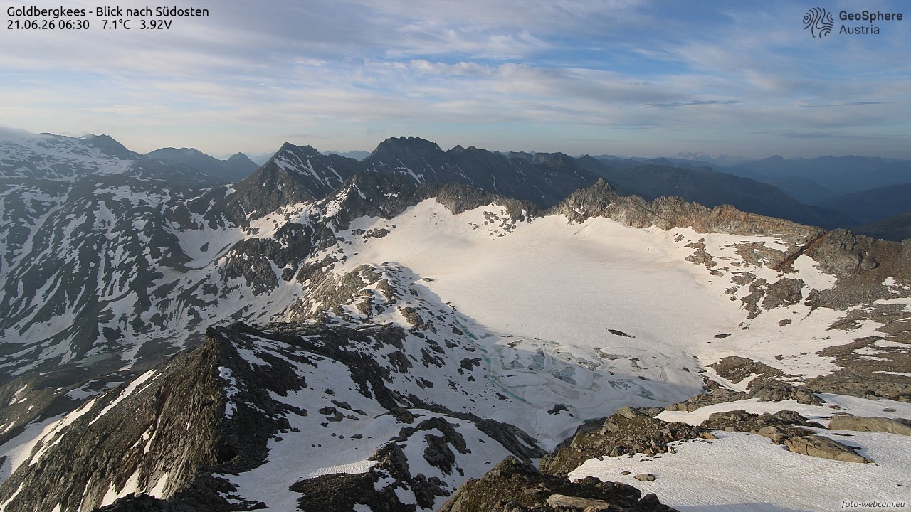 Archived image Webcam Goldbergkees - Southeast