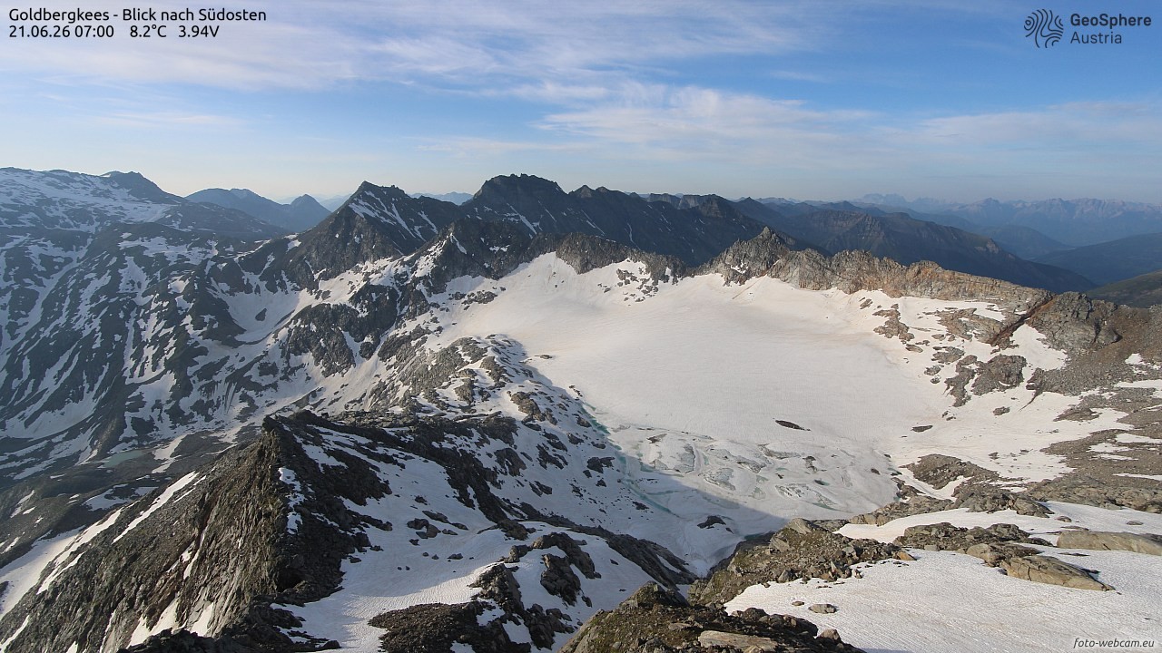 Archived image Webcam Goldbergkees - Southeast