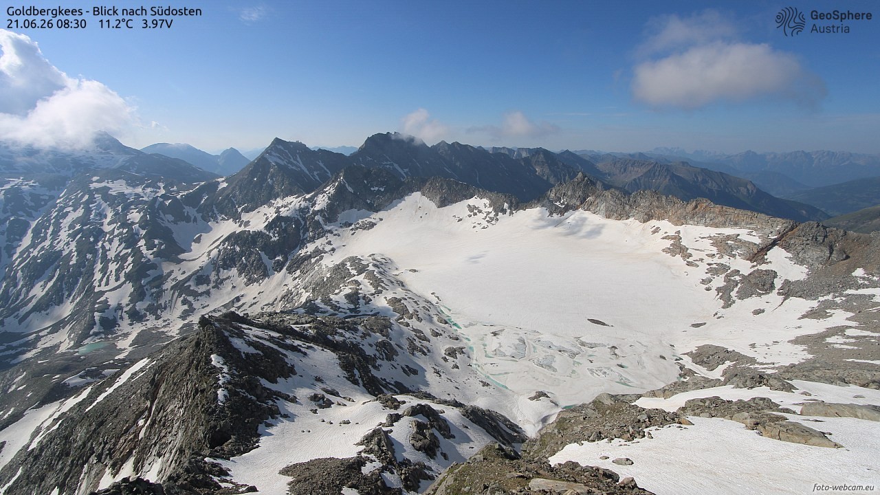 Archived image Webcam Goldbergkees - Southeast