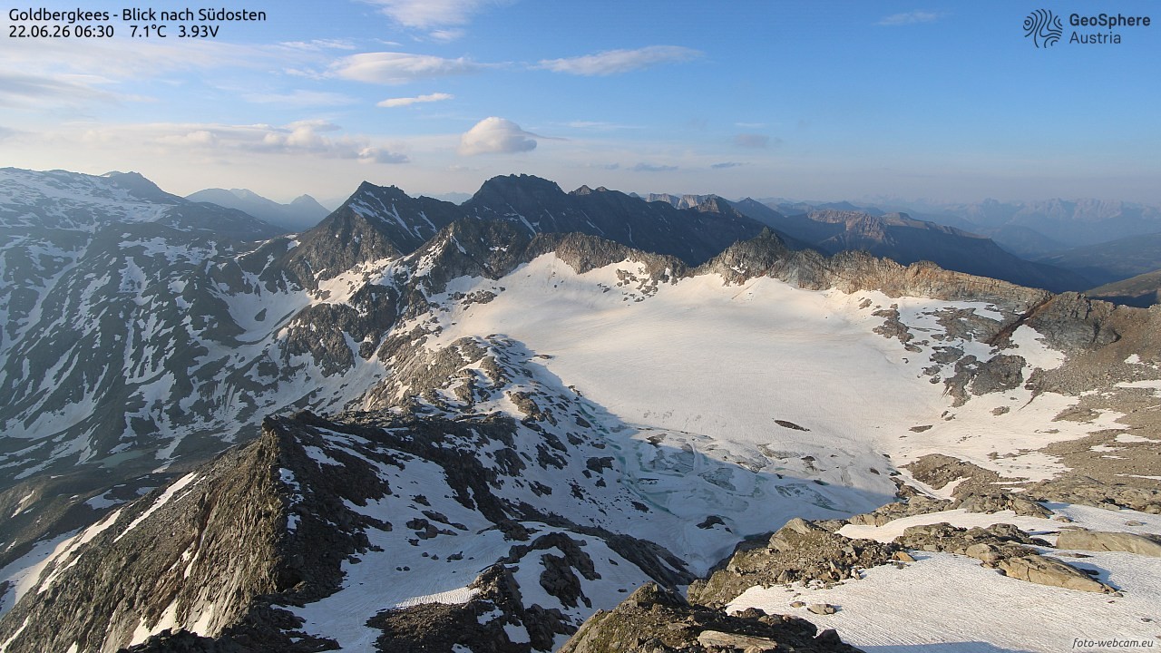 Archiv Foto Webcam Goldbergkees - Südost