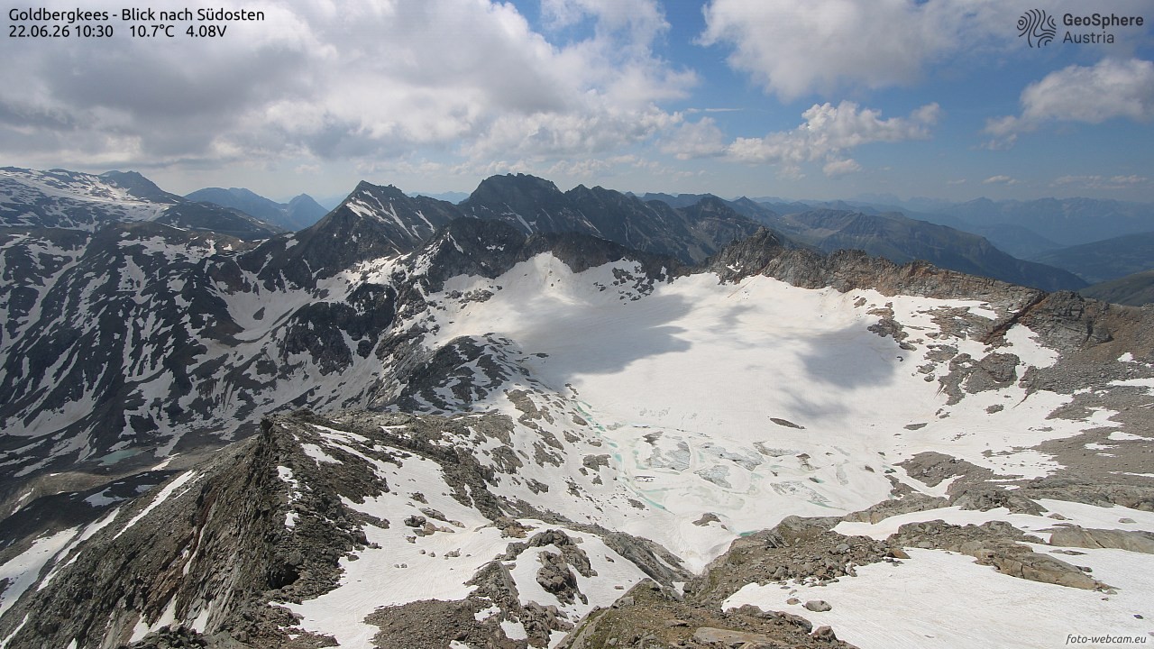 Archiv Foto Webcam Goldbergkees - Südost