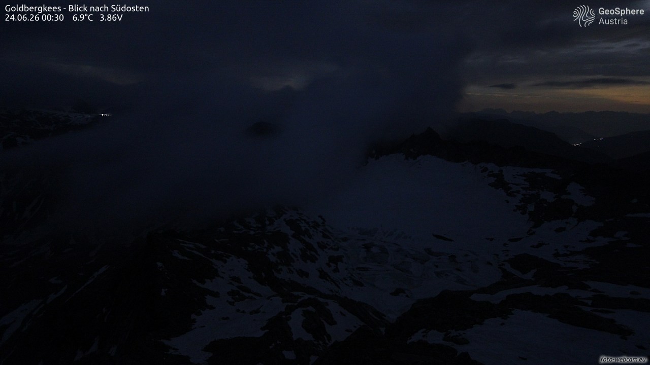 Archived image Webcam Goldbergkees - Southeast