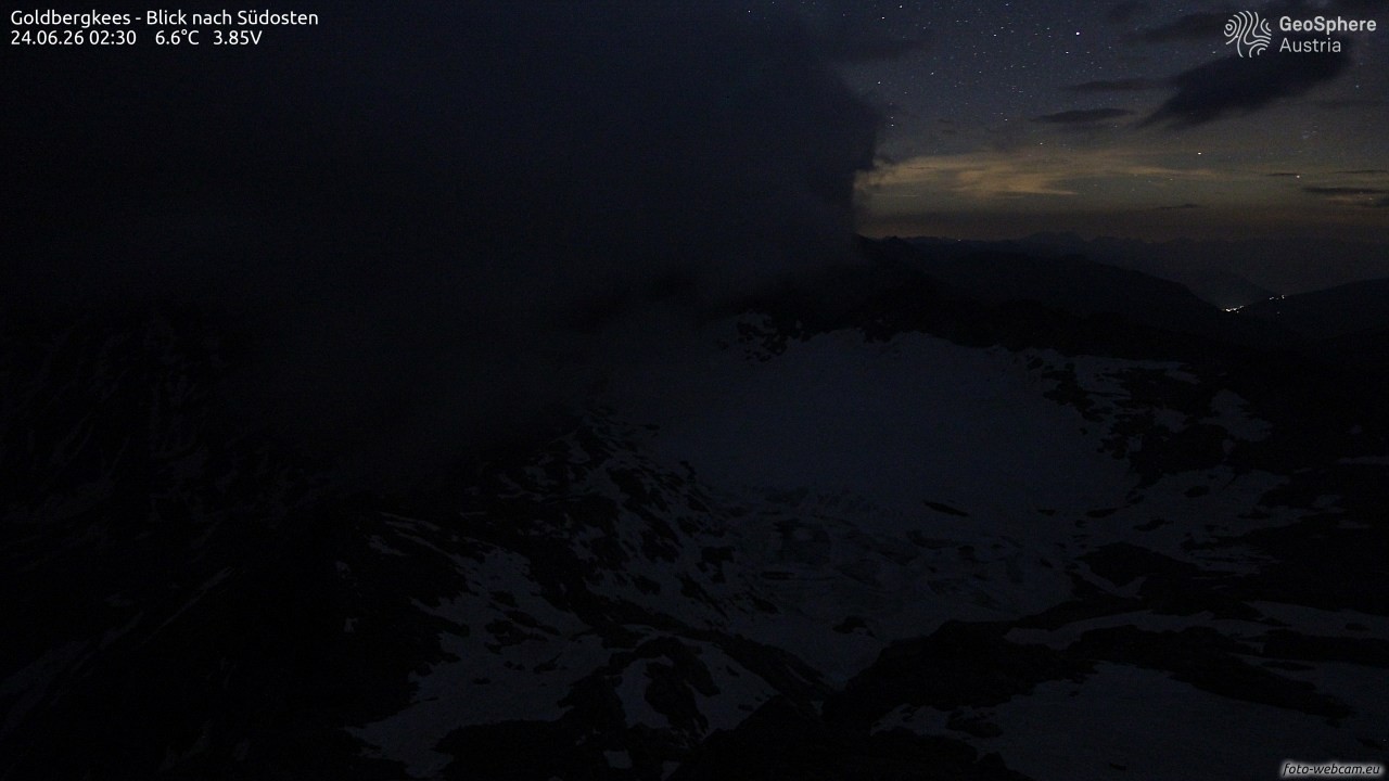 Archived image Webcam Goldbergkees - Southeast
