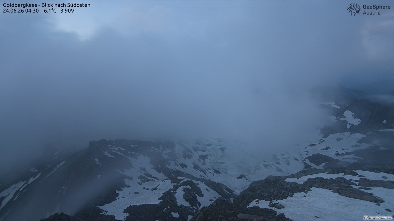 Archived image Webcam Goldbergkees - Southeast
