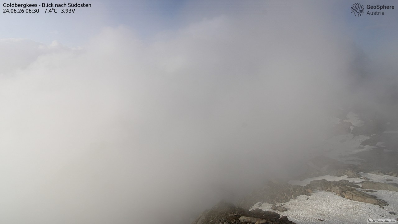 Archived image Webcam Goldbergkees - Southeast