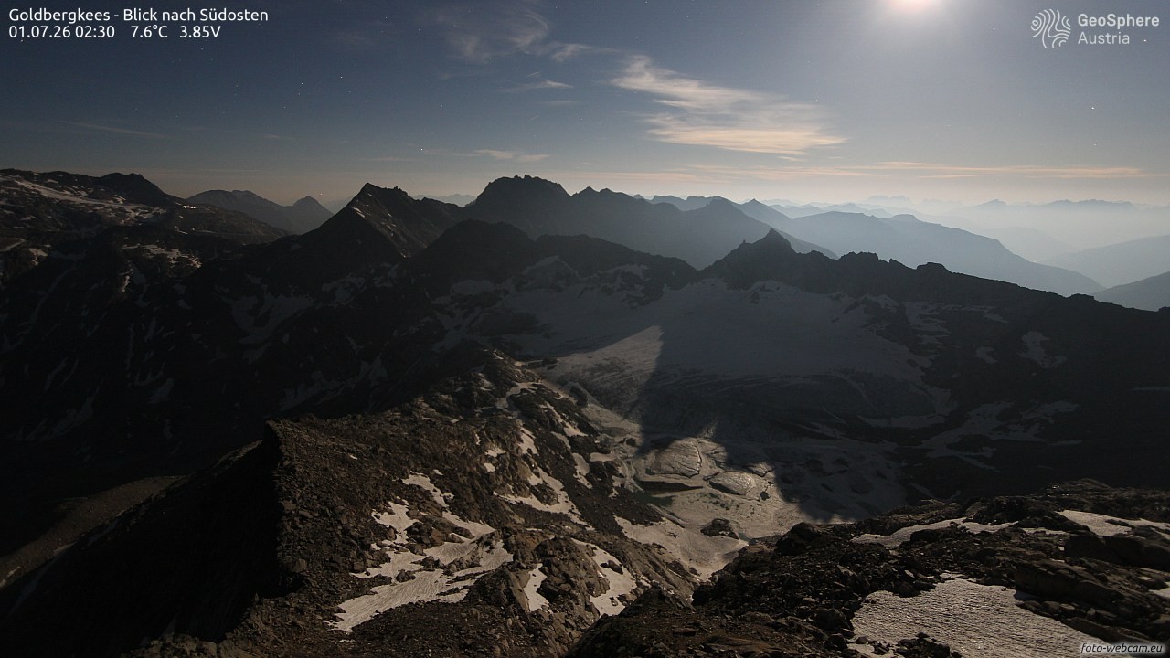 Archiv Foto Webcam Goldbergkees - Südost