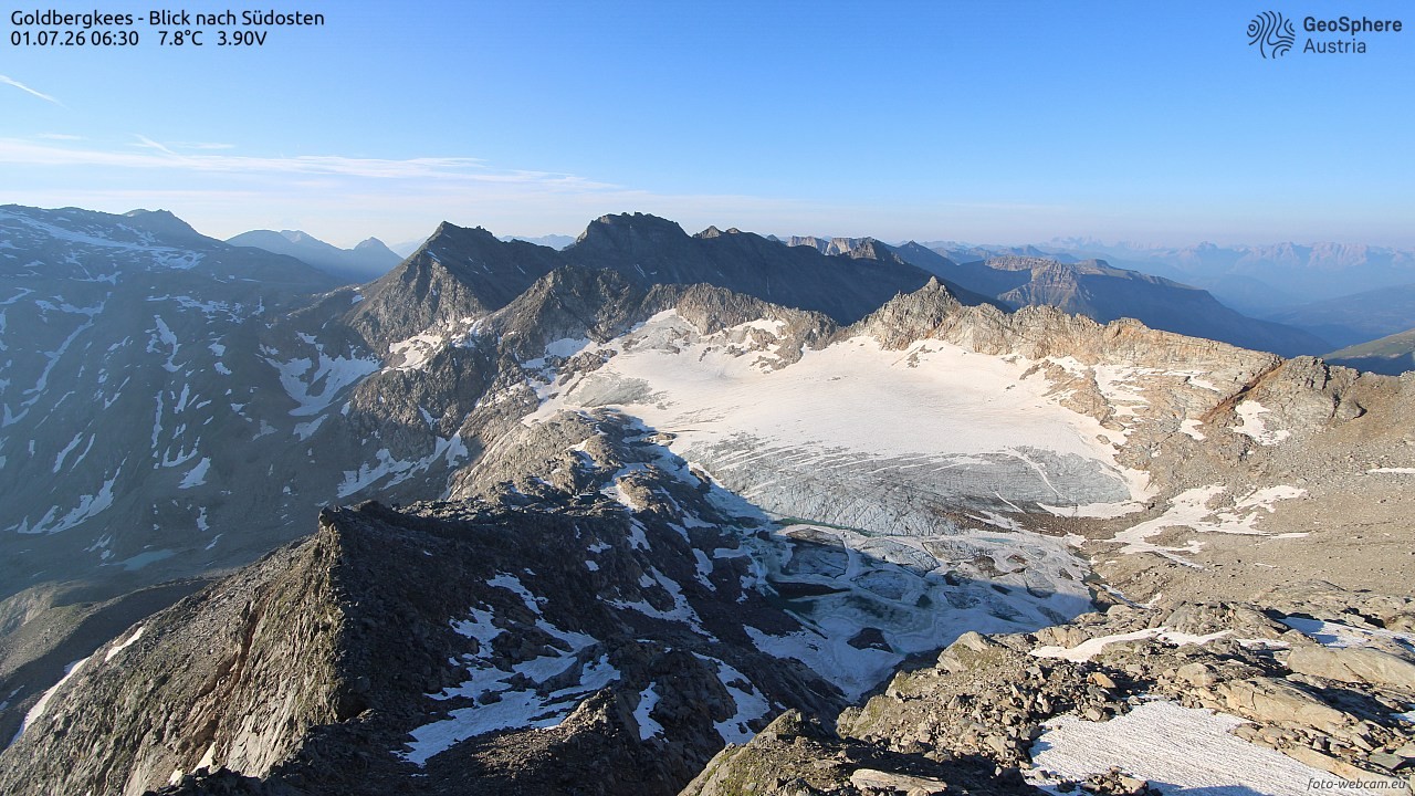 Archiv Foto Webcam Goldbergkees - Südost