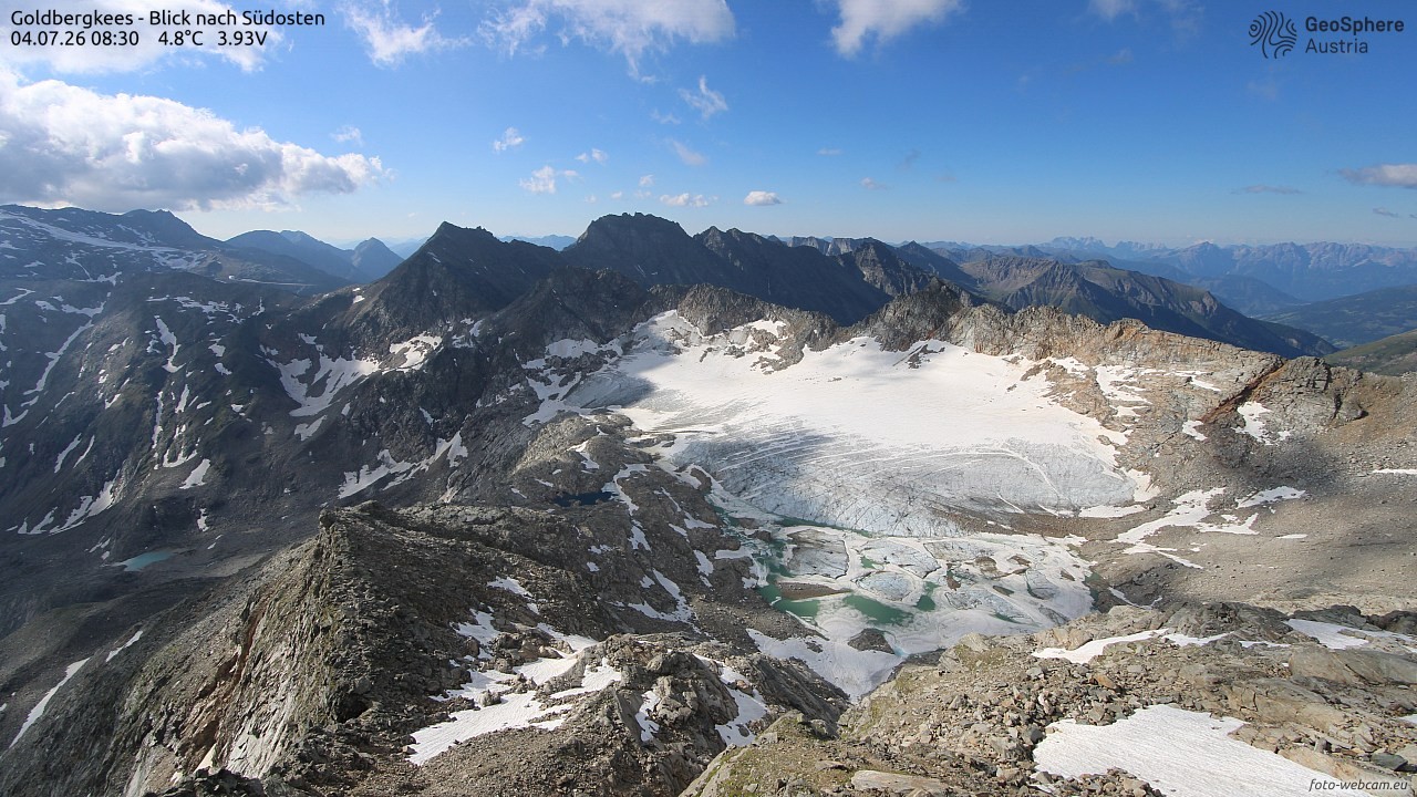 Archiv Foto Webcam Goldbergkees - Südost